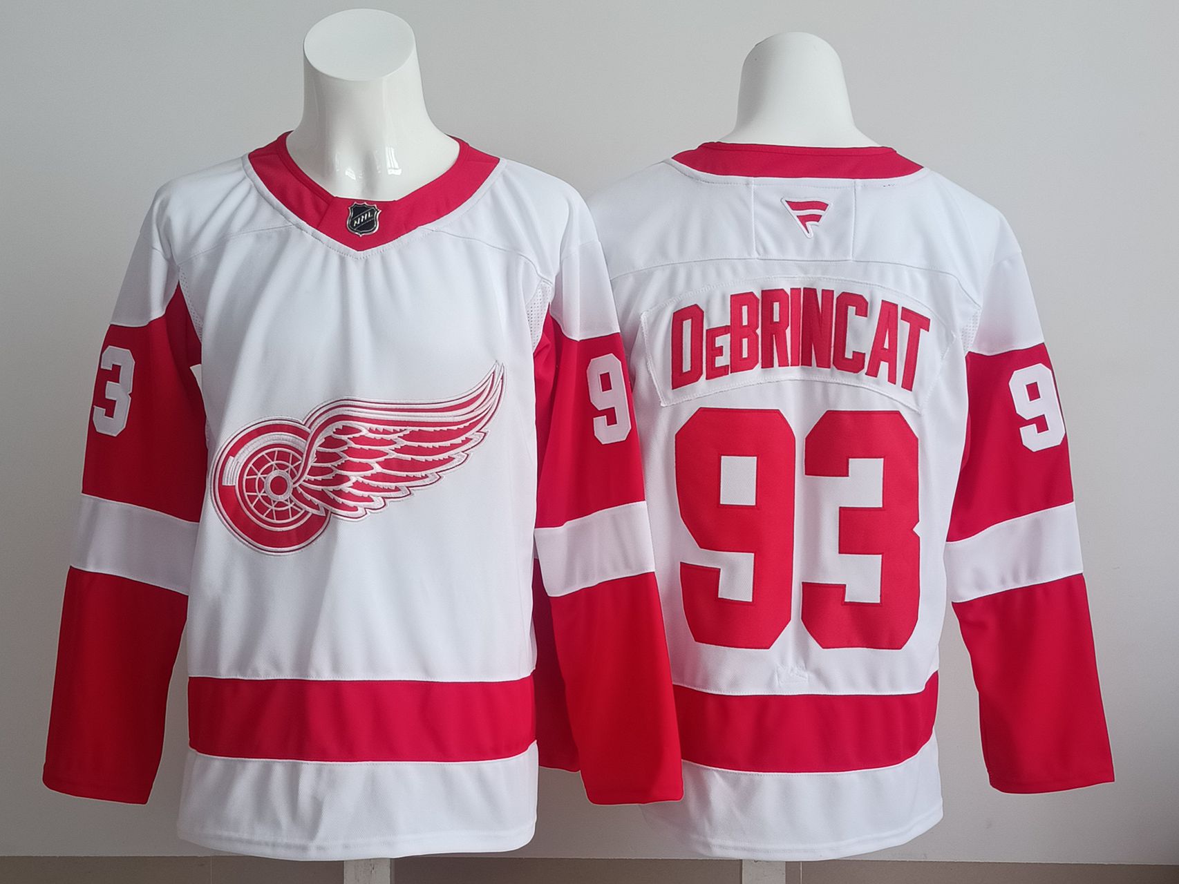 Men 2025 Detroit Red Wings #93 Debrincat White red NHL Jersey style 01